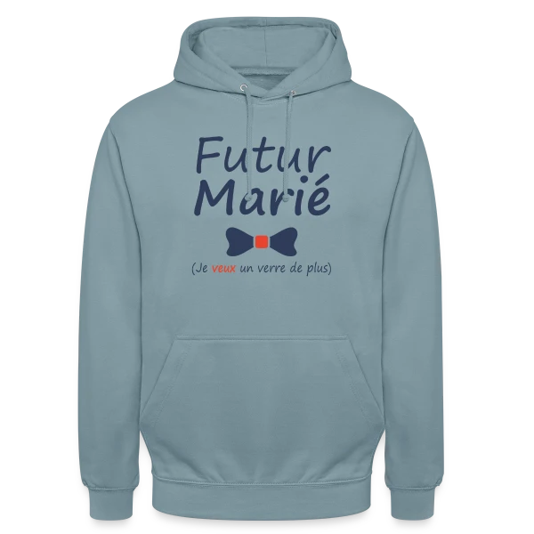 Futur Marié Verre de Plus sur Sweat-shirt à capuche unisexe