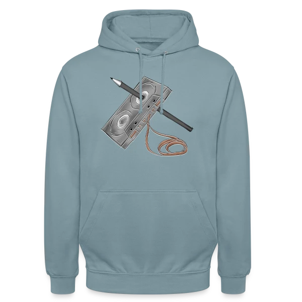 Cassette et Crayon Esquisse sur Sweat-shirt à capuche unisexe