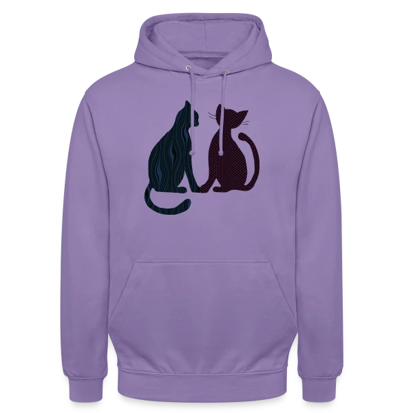 Amour Félin sur Sweat-shirt à capuche unisexe