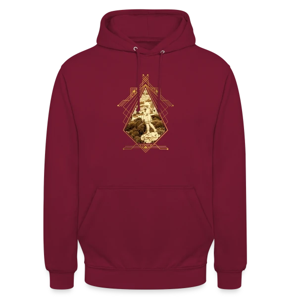 Lyon Art Déco Doré sur Sweat-shirt à capuche unisexe