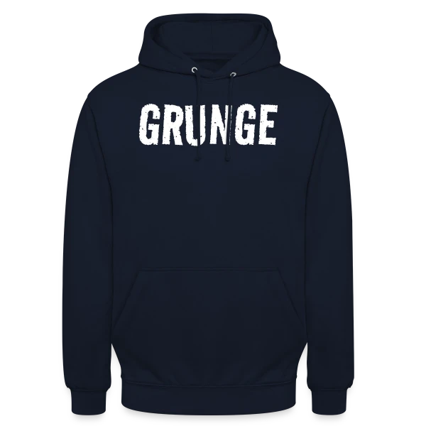 Esprit Grunge Blanc sur Sweat-shirt à capuche unisexe