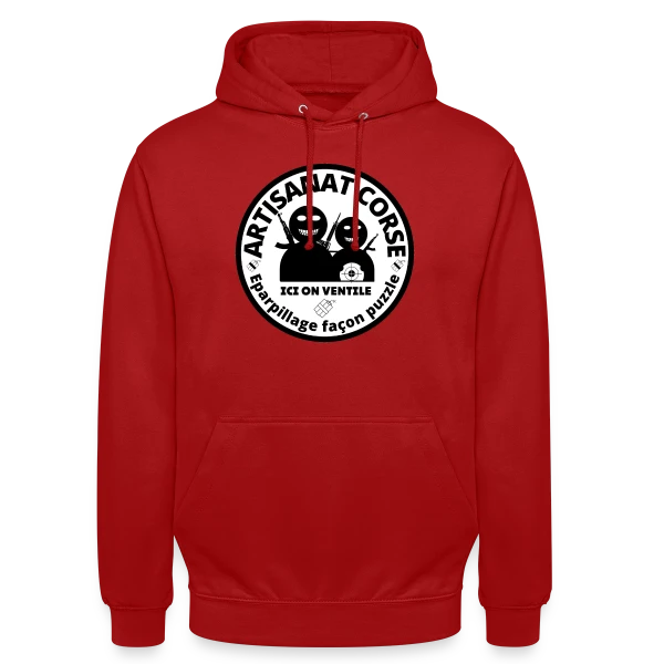 Artisanat Corse Humour Noir sur Sweat-shirt à capuche unisexe
