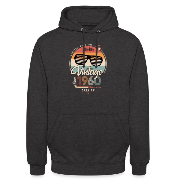 Vintage Depuis 1960 : L'Année Fondatrice sur Sweat-shirt à capuche unisexe