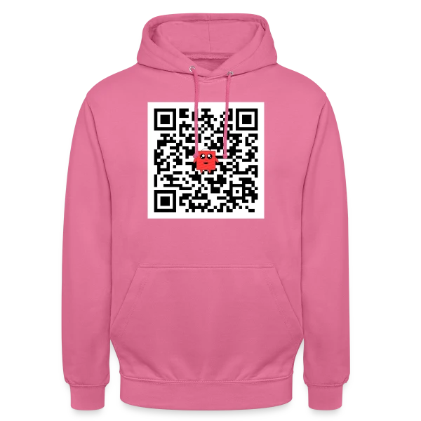 QR Code Mignon sur Sweat-shirt à capuche unisexe