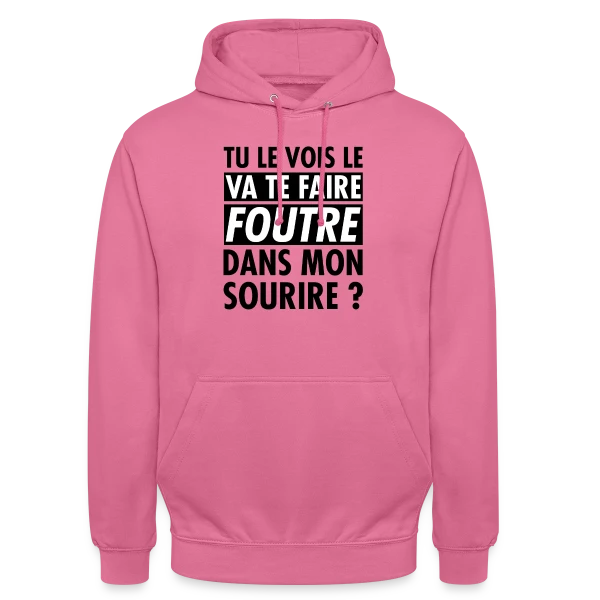 L'Œil Qui Dit Tout : "Va te faire foutre ?" sur Sweat-shirt à capuche unisexe