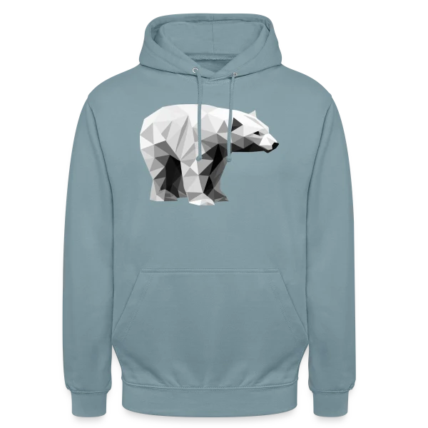 Ours Polaire Géométrique sur Sweat-shirt à capuche unisexe