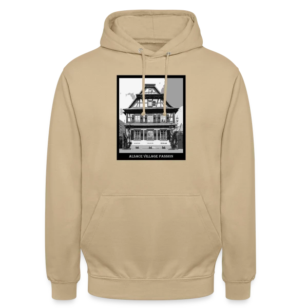 Maison à Colombages Alsacienne Vintage sur Sweat-shirt à capuche unisexe