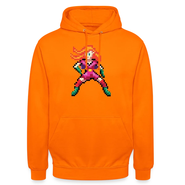 Super-Héroïne Rouge sur Sweat-shirt à capuche unisexe