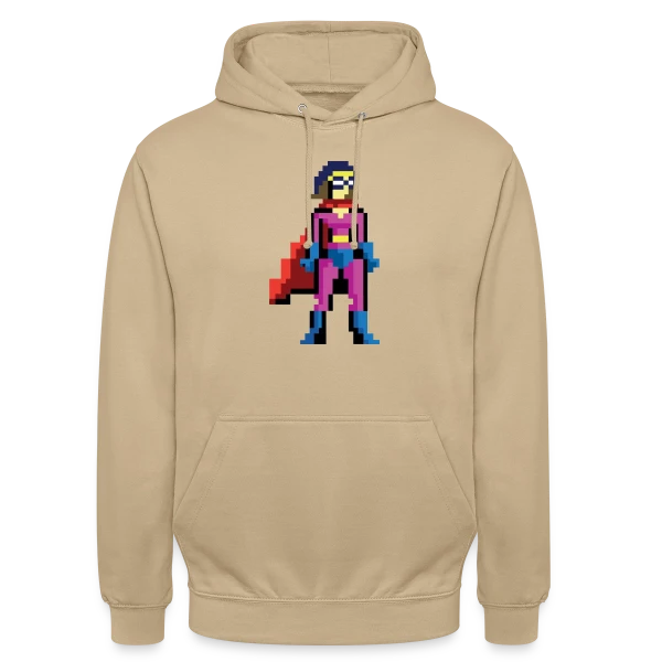 Super-Héroïne Pixel Anna sur Sweat-shirt à capuche unisexe