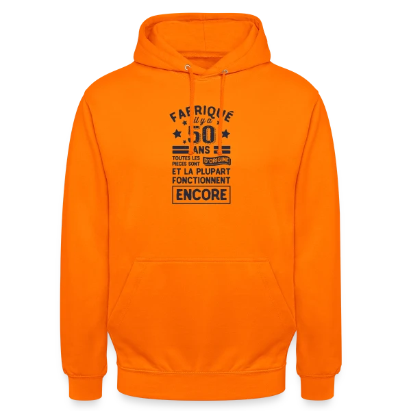 50 Ans Pièces d'Origine sur Sweat-shirt à capuche unisexe