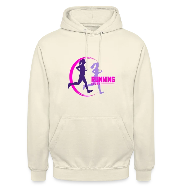 Running : Deux Filles en Pleine Course sur Sweat-shirt à capuche unisexe