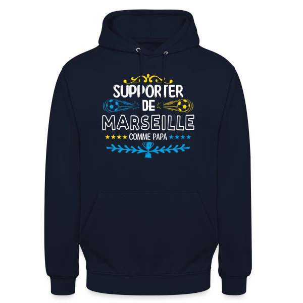 Ferveur Foot Marseillaise sur Sweat-shirt à capuche unisexe