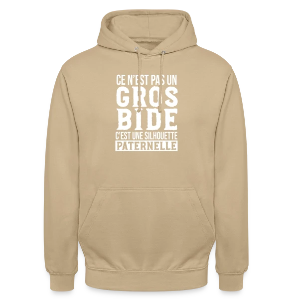 Papa Gros Bide - Silhouette Paternelle Humour sur Sweat-shirt à capuche unisexe