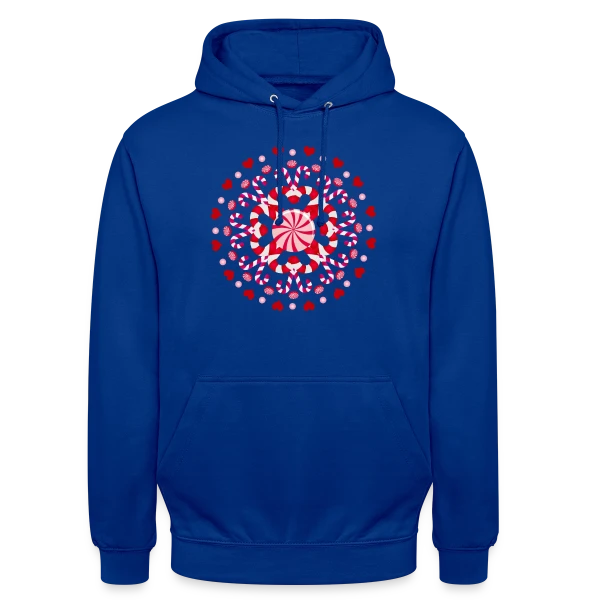 Ornement Sucre d'Orge Rouge pour Noël sur Sweat-shirt à capuche unisexe