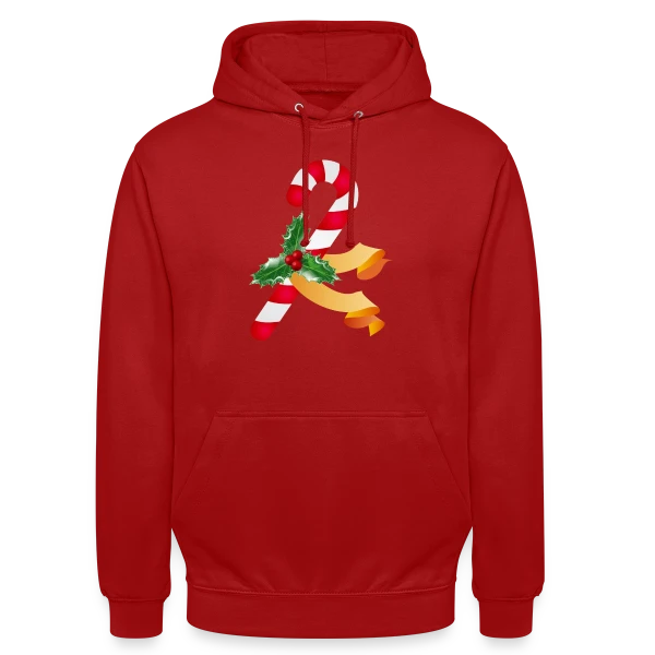 Sucre d'Orge et Houx pour la Période des Fêtes sur Sweat-shirt à capuche unisexe