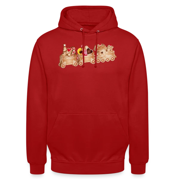 Adorable Train de Pain d'Épices 3D pour Noël sur Sweat-shirt à capuche unisexe