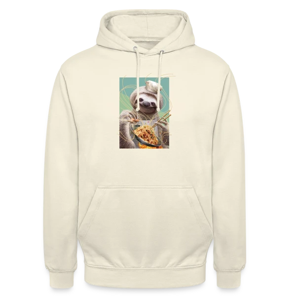 Le Paresseux Chef des Nouilles Sautées sur Sweat-shirt à capuche unisexe