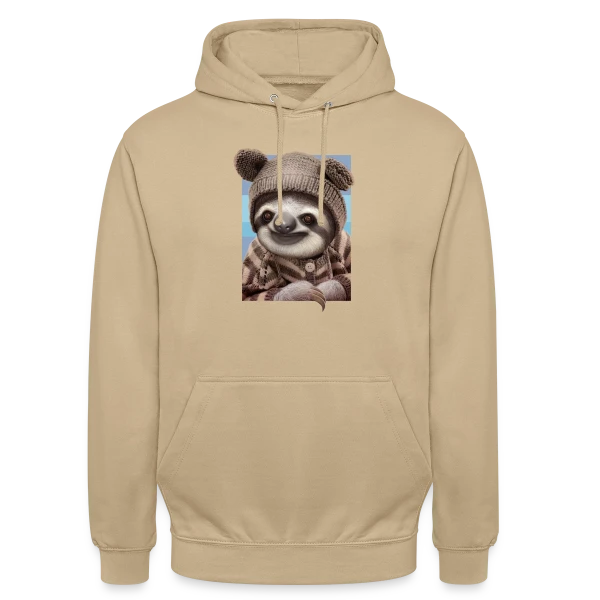 Bébé Paresseux en Pull Hivernal sur Sweat-shirt à capuche unisexe