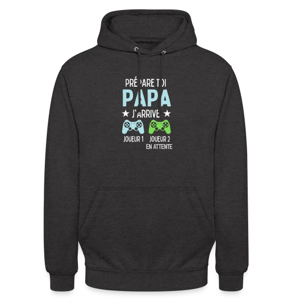 Futur Papa Gamer - Annonce Grossesse Humour sur Sweat-shirt à capuche unisexe