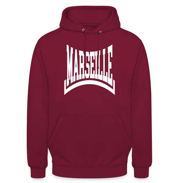 Marseille Texte Pur sur Sweat-shirt à capuche unisexe