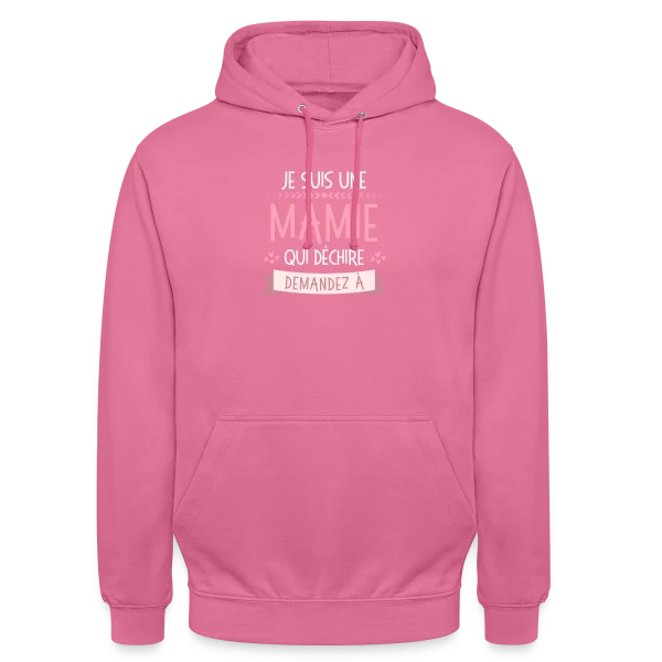 Mamie Qui Déchire : Demandez aux [Prénoms Personnalisés] sur Sweat-shirt à capuche unisexe