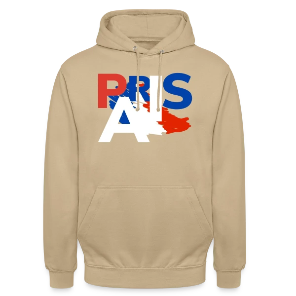 Paris Tricolore Moderne sur Sweat-shirt à capuche unisexe