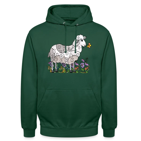 Mouton Doux Rêveur sur Sweat-shirt à capuche unisexe