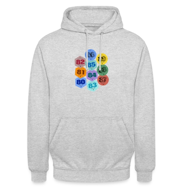 Vignette Auto Rétro Années 80 sur Sweat-shirt à capuche unisexe