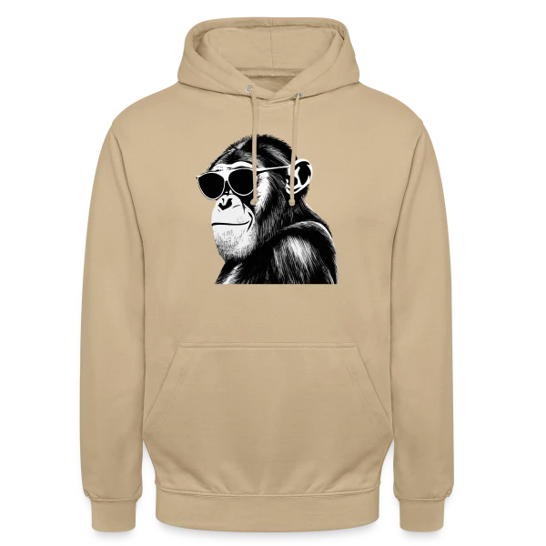 Chimpanzé Cool Lunettes sur Sweat-shirt à capuche unisexe