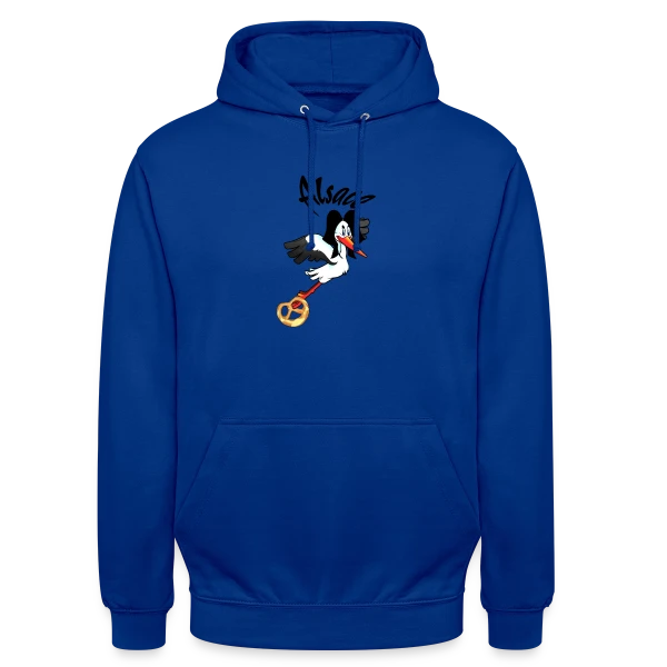 Logo Cigogne Alsace sur Sweat-shirt à capuche unisexe