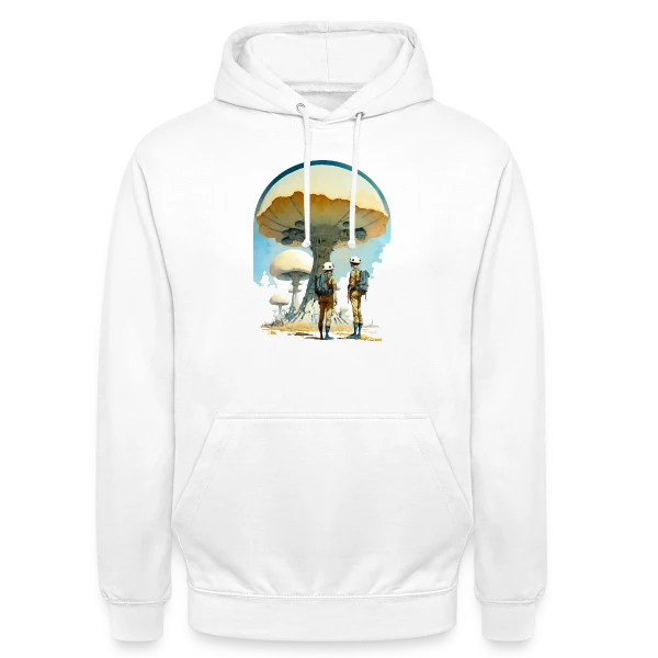 Astro-Champignons 70s Sci-Fi Spatial sur Sweat-shirt à capuche unisexe