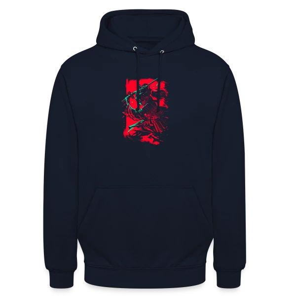 Fille Samurai Anime au Katana sur Sweat-shirt à capuche unisexe
