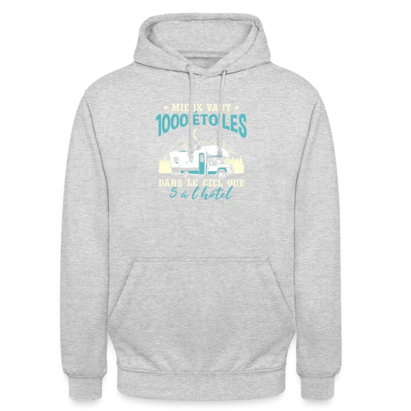 Camping-Car Fun: L'Humour du Campeur Passionné sur Sweat-shirt à capuche unisexe