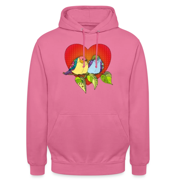 Oiseaux Amoureux Cœur sur Sweat-shirt à capuche unisexe