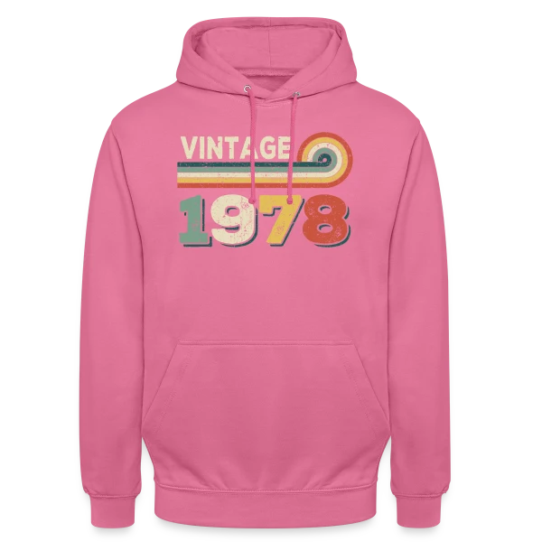 Vintage 1978 Spirale Rétro sur Sweat-shirt à capuche unisexe