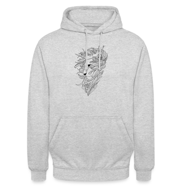 Lion Majestueux Couronné sur Sweat-shirt à capuche unisexe