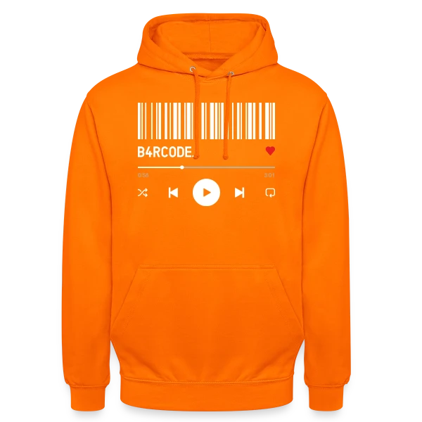 Barre de Lecture Musicale Cœur sur Sweat-shirt à capuche unisexe