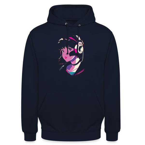 Fille Anime Esthétique Lo-Fi J-Pop sur Sweat-shirt à capuche unisexe