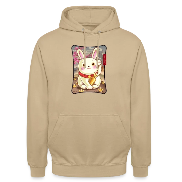 Lapin de la Chance Zen sur Sweat-shirt à capuche unisexe
