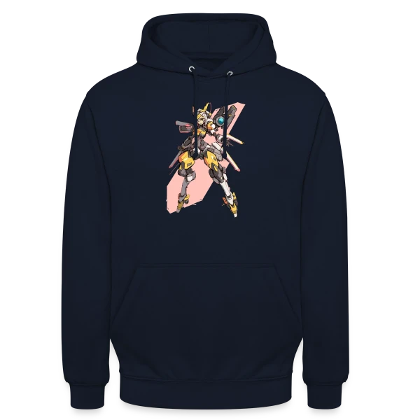Fille Cyborg Mecha Anime Rétro 90s sur Sweat-shirt à capuche unisexe