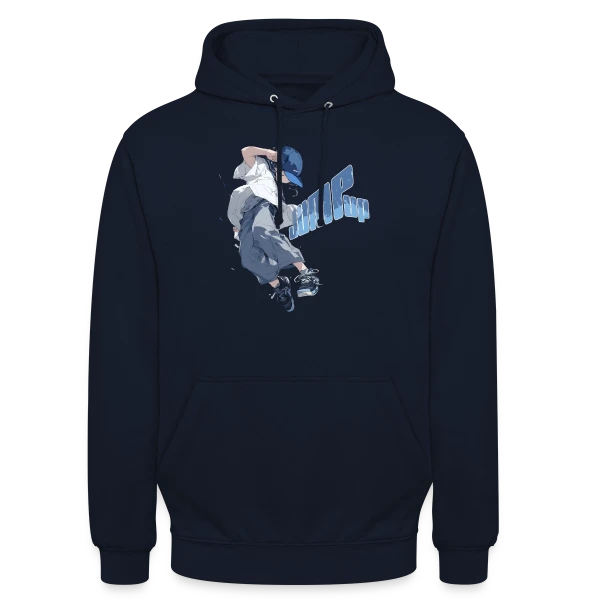 Parkour Manga : Athlète Streetstyle en Plein Saut sur Sweat-shirt à capuche unisexe