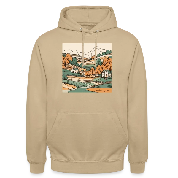 Douceur du Paysage Champêtre sur Sweat-shirt à capuche unisexe
