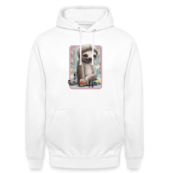 Attaque de Paresseux Géant sur Sweat-shirt à capuche unisexe