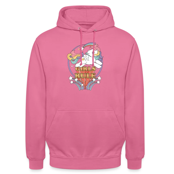 Poney Rétro Girls Rule sur Sweat-shirt à capuche unisexe