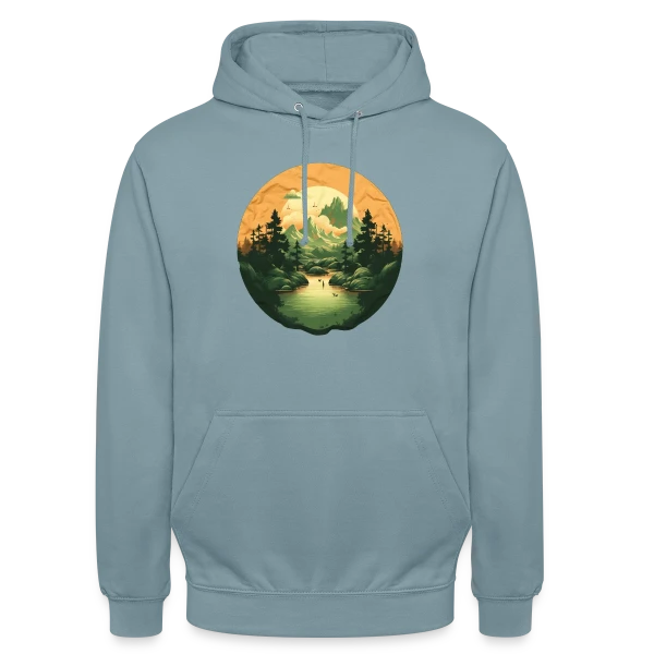 Paysage Naturel : Design Sérénité sur Sweat-shirt à capuche unisexe