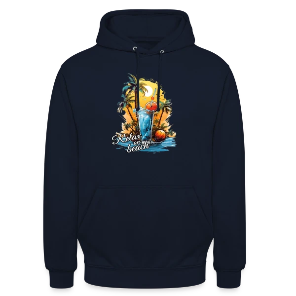 Cocktail Plage Tropicale sur Sweat-shirt à capuche unisexe