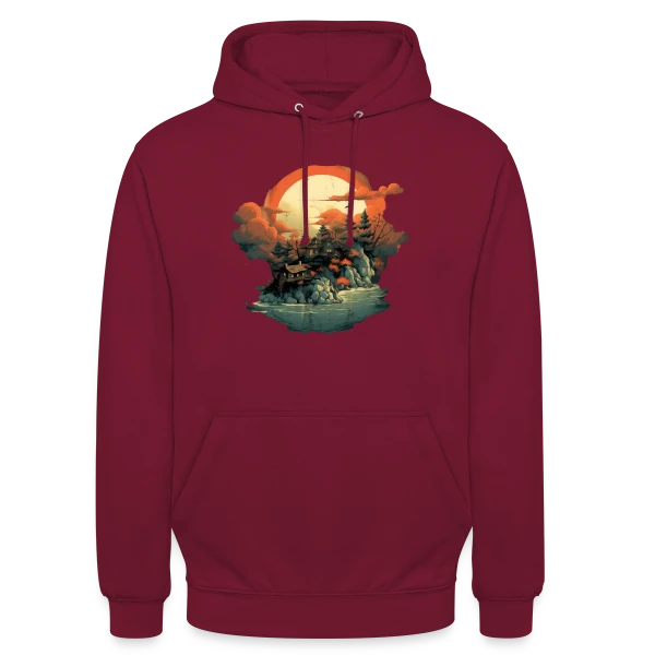 Paysage Asiatique Mystique sur Sweat-shirt à capuche unisexe