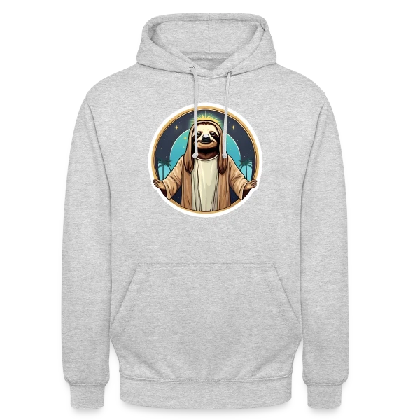 Jésus Paresseux Tropical sur Sweat-shirt à capuche unisexe