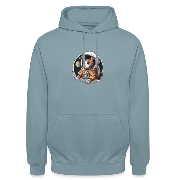Chat Cosmonaute Aventure Spatiale sur Sweat-shirt à capuche unisexe