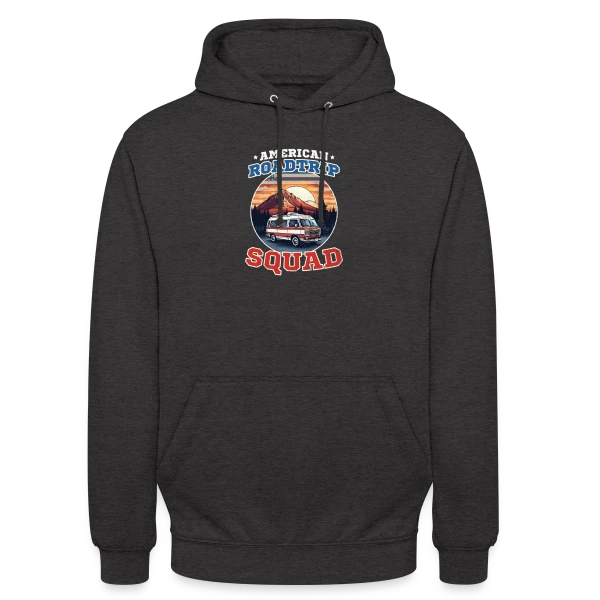 Équipe Road Trip Américain Van sur Sweat-shirt à capuche unisexe